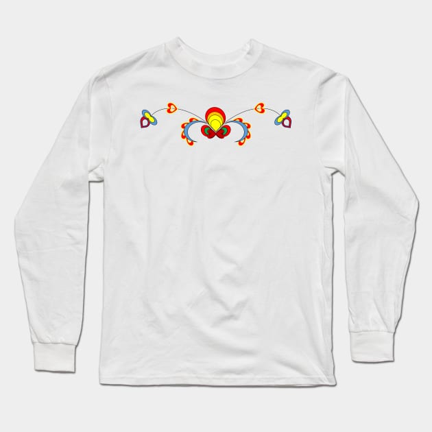 Rosemaling Long Sleeve T-Shirt by ztrnorge
